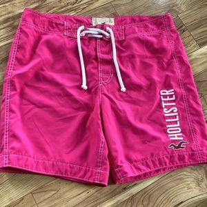 Hollister swim trunks size mens XL bright pink